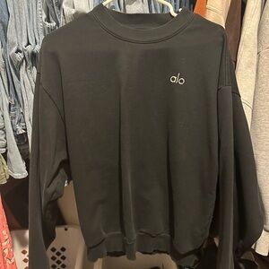ALO Yoga Black Crewneck Sweater
